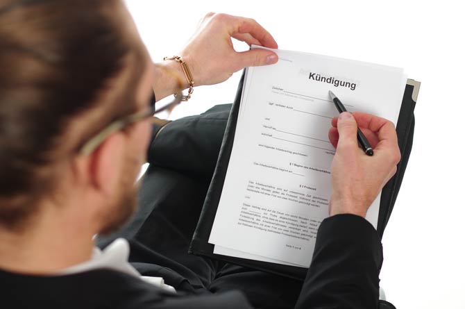 Betreffzeile - Kündigung Arbeitsvertrag