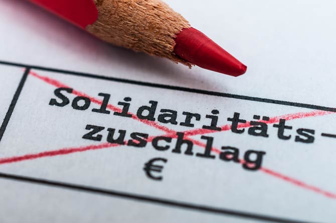 Solidaritätszuschlag fällt für viele weg
