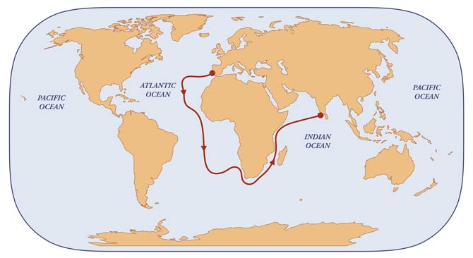 Vasco da Gama Indien Route