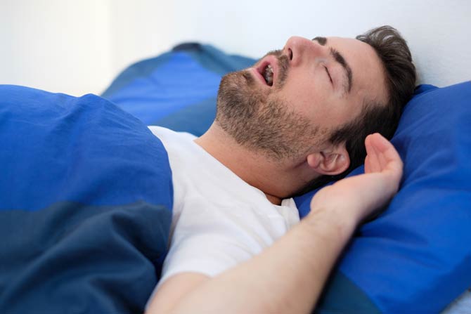 Atemstillstand während des Schlafens