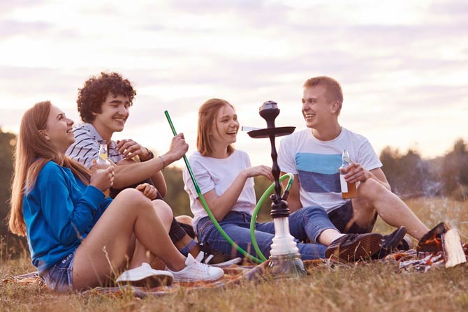 Shisha in der Öffentlichkeit rauchen