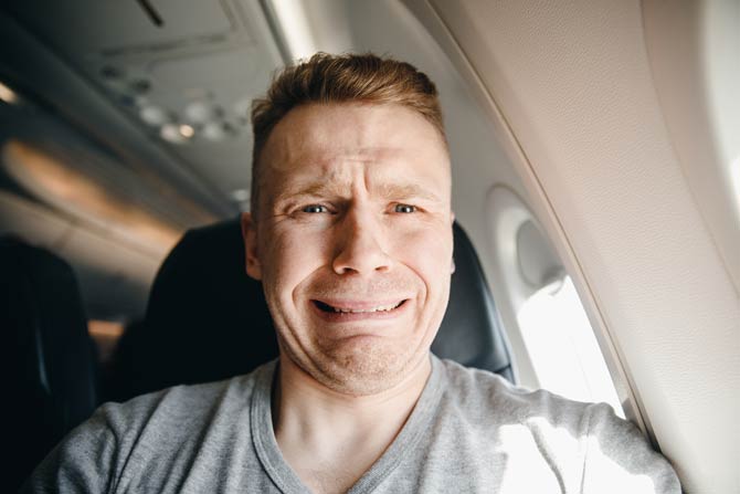 Starke Angstsymptome bei Flugangst
