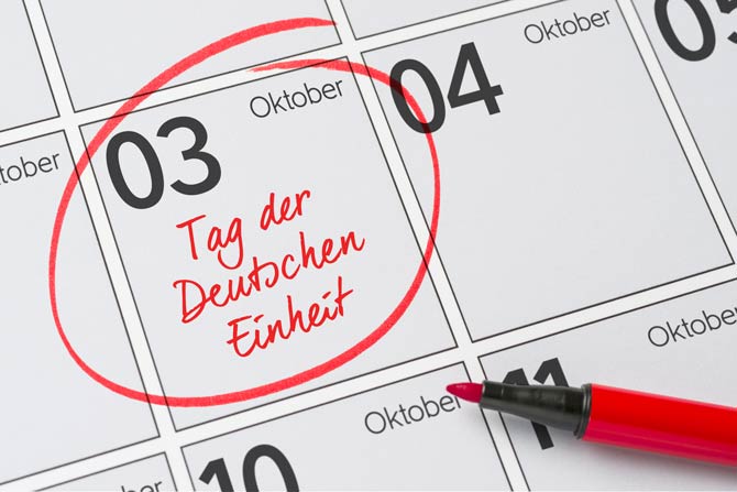 Bundesweit gültige Feiertage