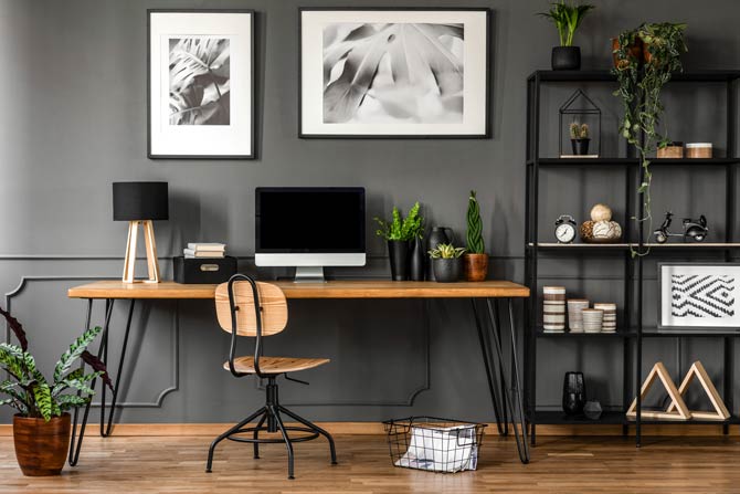 Schreibtisch im Homeoffice
