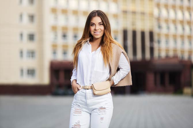 Weiße Bluse