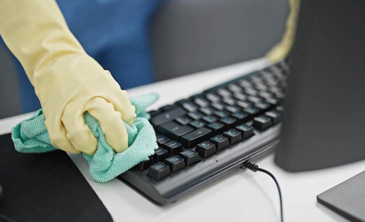 Effektive Reinigung der Tastatur