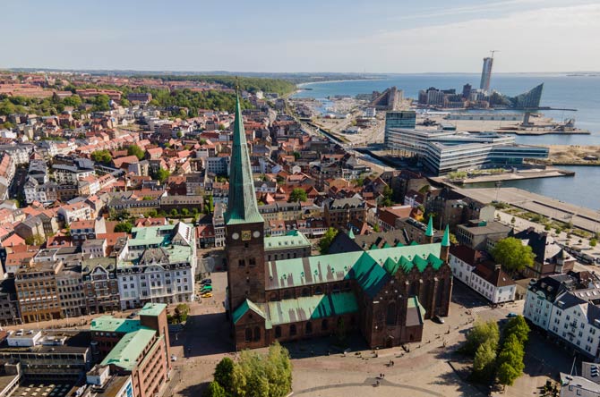 Aarhus die zweitgrößte Stadt in Dänemark