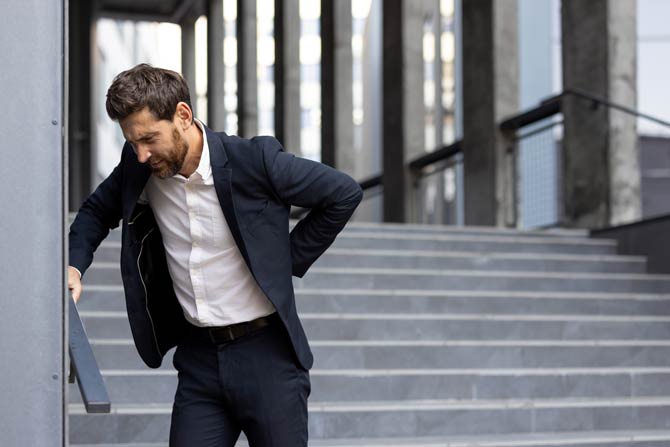 Schmerzen durch falsche Gangart