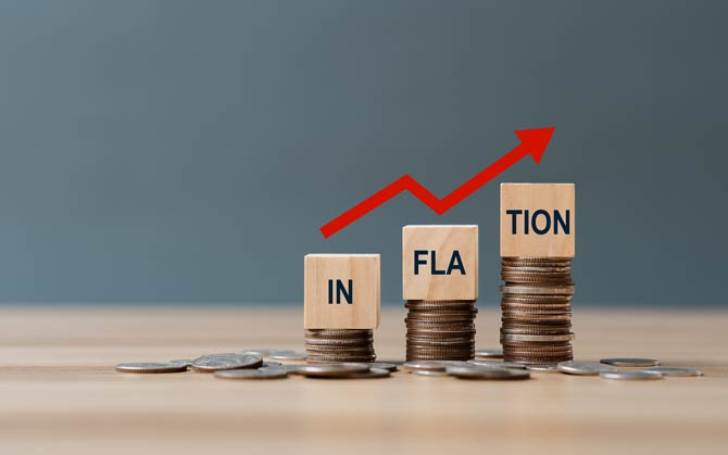 Bei einer Inflation sinkt die Kaufkraft des Geldes